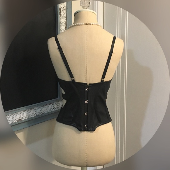 Nasty Gal Faux Leather Black Bustier Or Corset - Picture 5 of 8